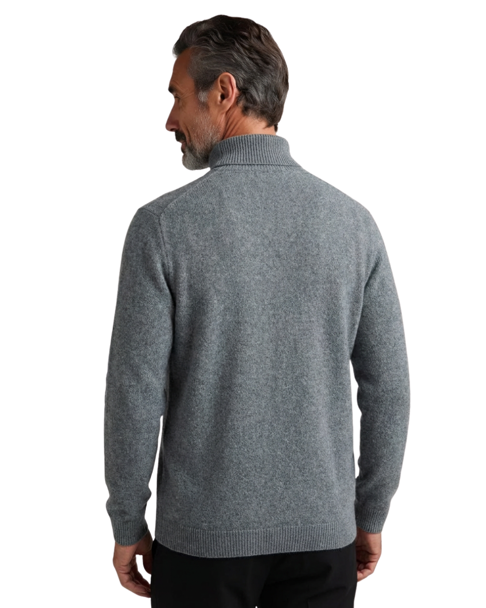 Elegante jersey de cuello alto de cachemira