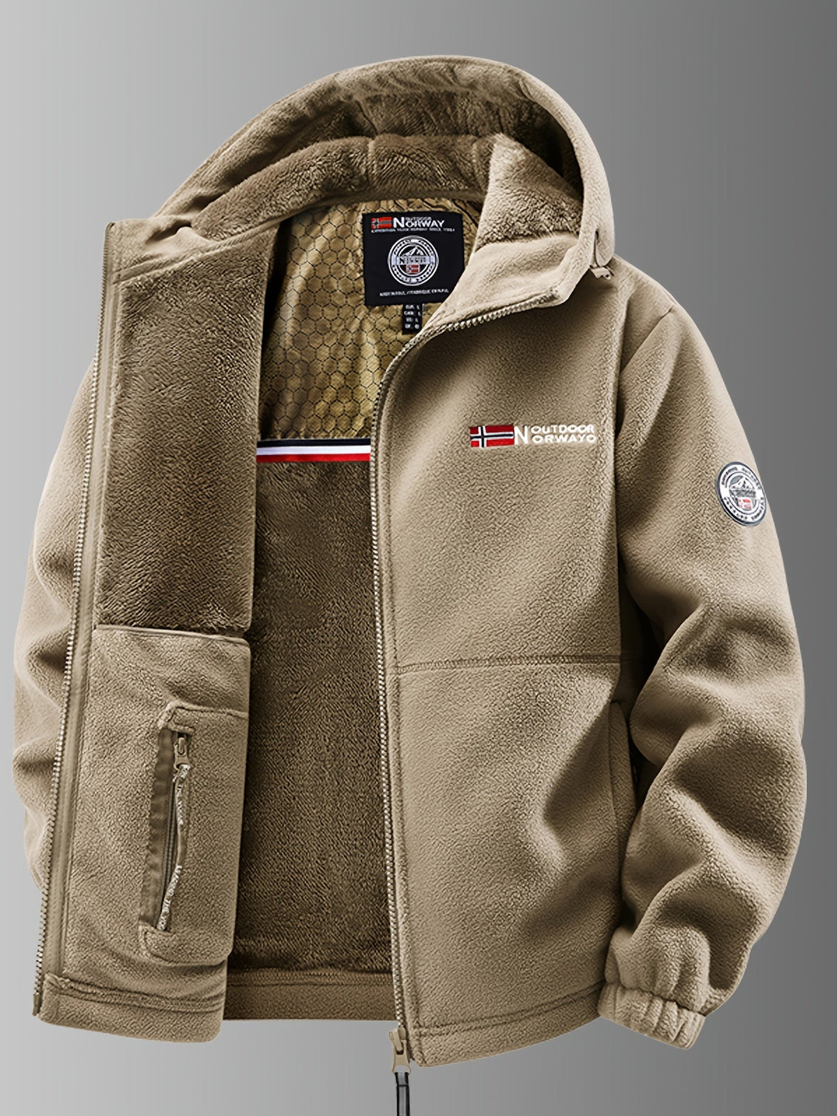 Elegante chaqueta de forro polar térmico