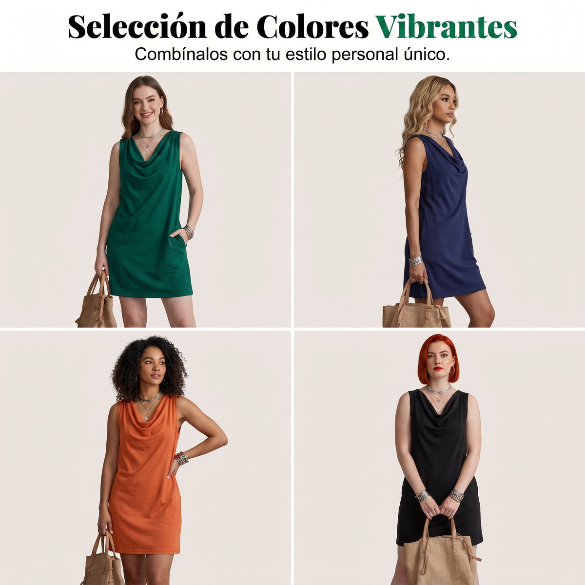 RIVEA STUDIOS | Vestido Entallado Cuello Barco,Sin Mangas