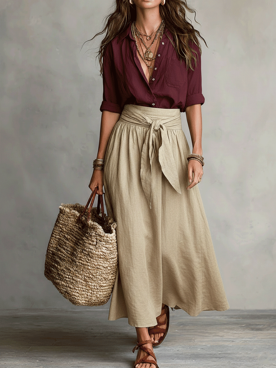 Conjunto de falda boho: elegancia sin esfuerzo