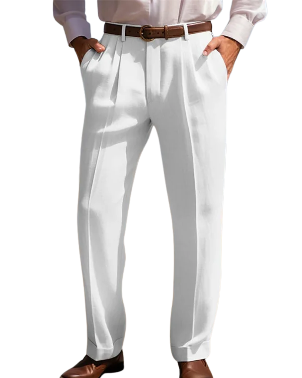 Pantalones elegantes de lino