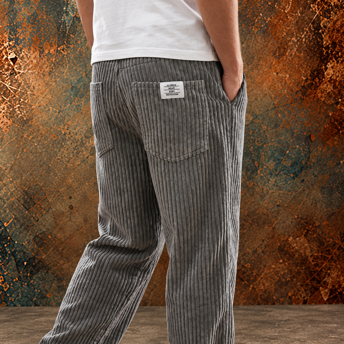 Gualtiero | Pantaloni in Velluto Vita Elastica