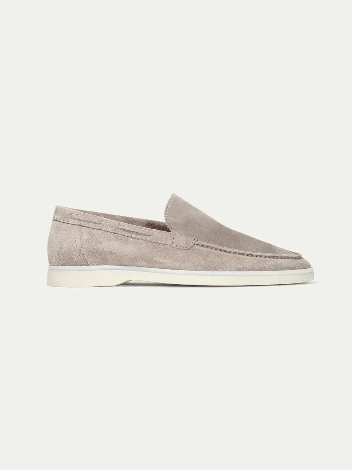 Classico | Mocassino Camoscio — Grigio Chiaro