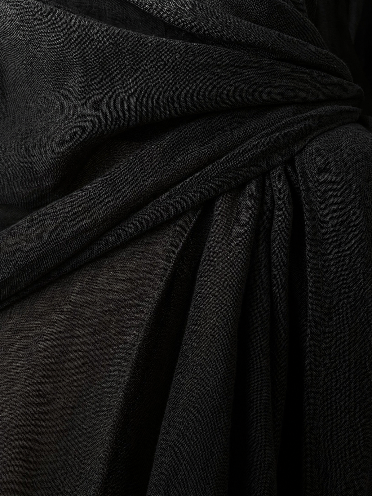 Vestido Camila |Cuello V, Mezcla de Lino, Rosa Minimalista