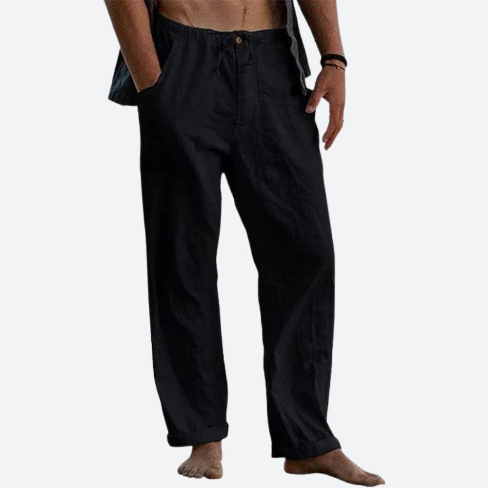 Pantalones clásicos de lino