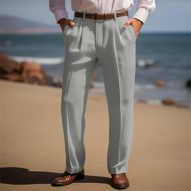 Pantalones elegantes de lino