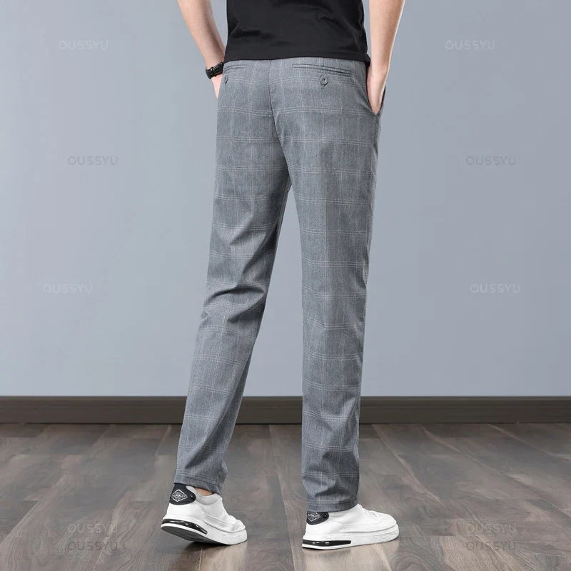 Pantalones elásticos a cuadros