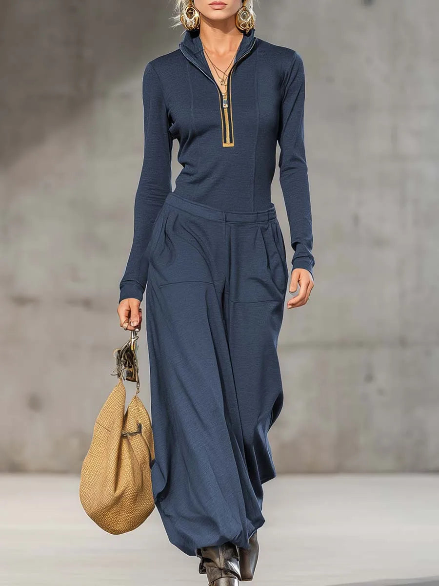 Valentina | Conjunto Casual Urbano en Azul