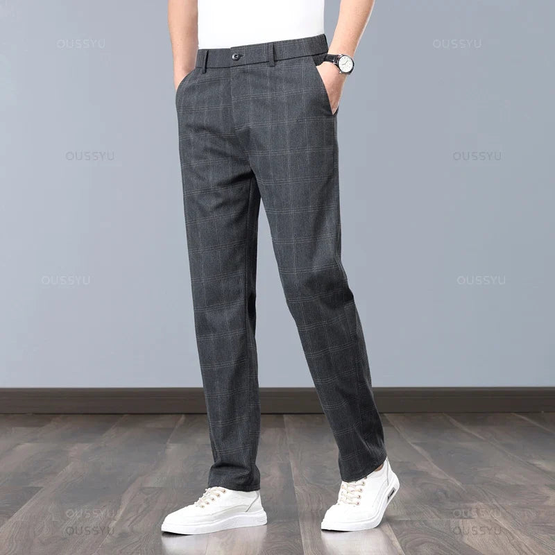 Pantalones elásticos a cuadros