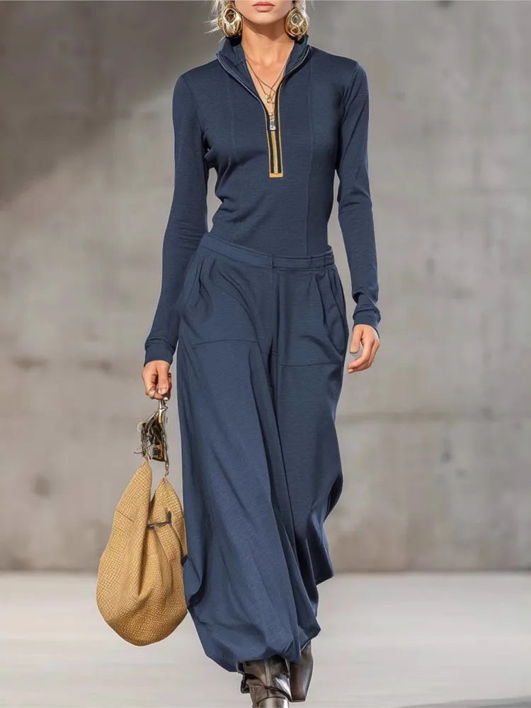 Valentina | Conjunto Casual Urbano en Azul
