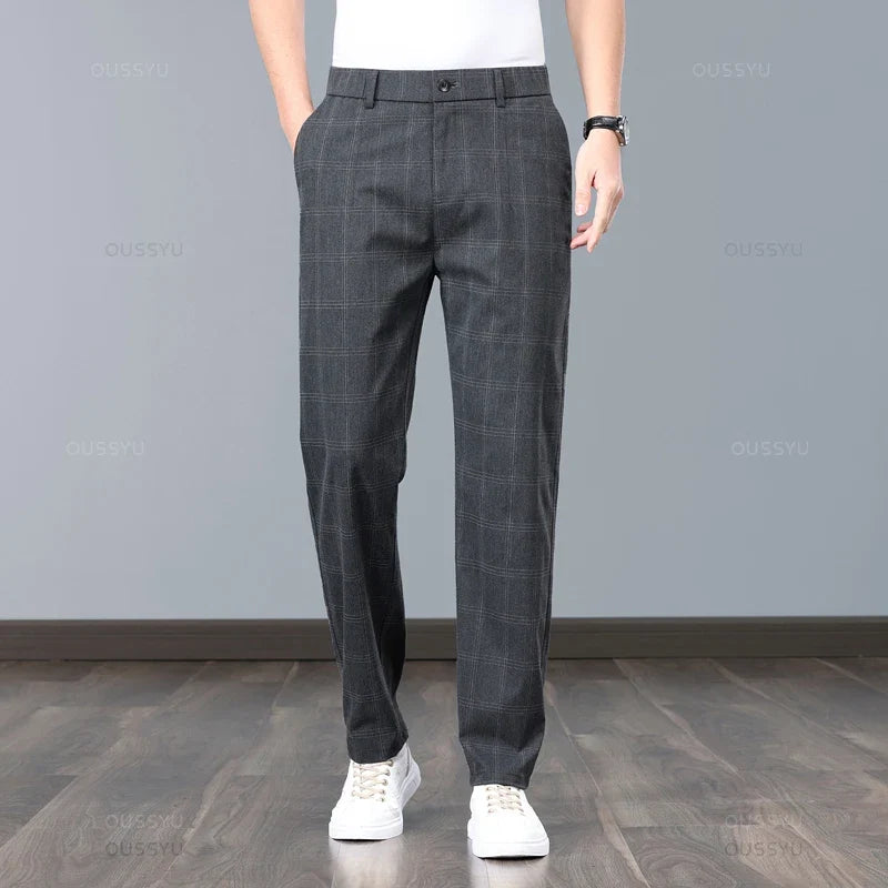 Pantalones elásticos a cuadros