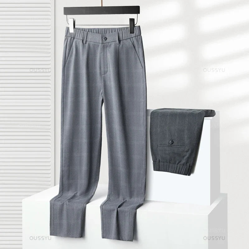 Pantalones elásticos a cuadros