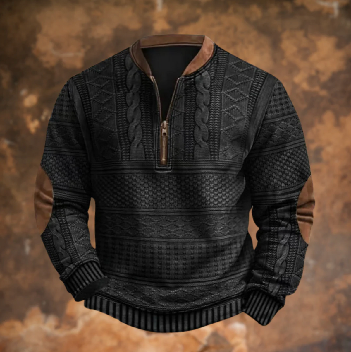 William | Sudadera retro con cremallera