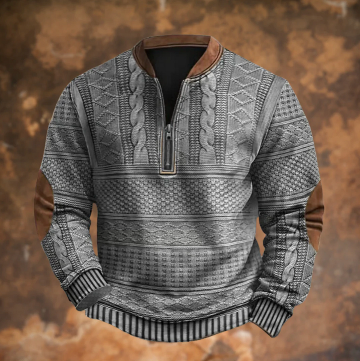 William | Sudadera retro con cremallera