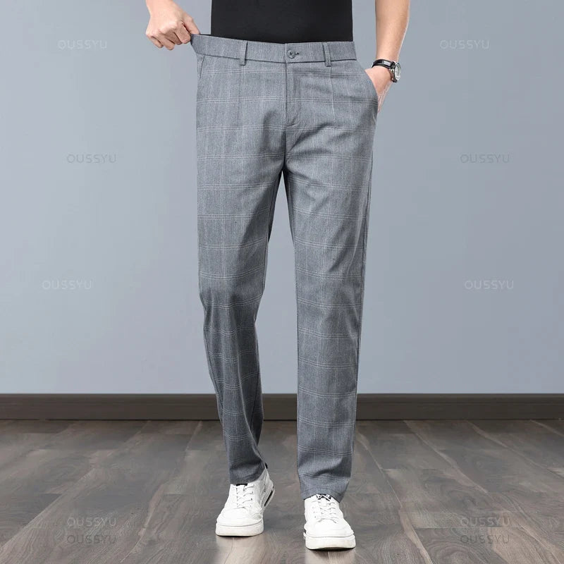 Pantalones elásticos a cuadros