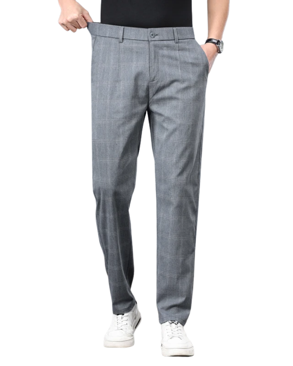 Pantalones elásticos a cuadros