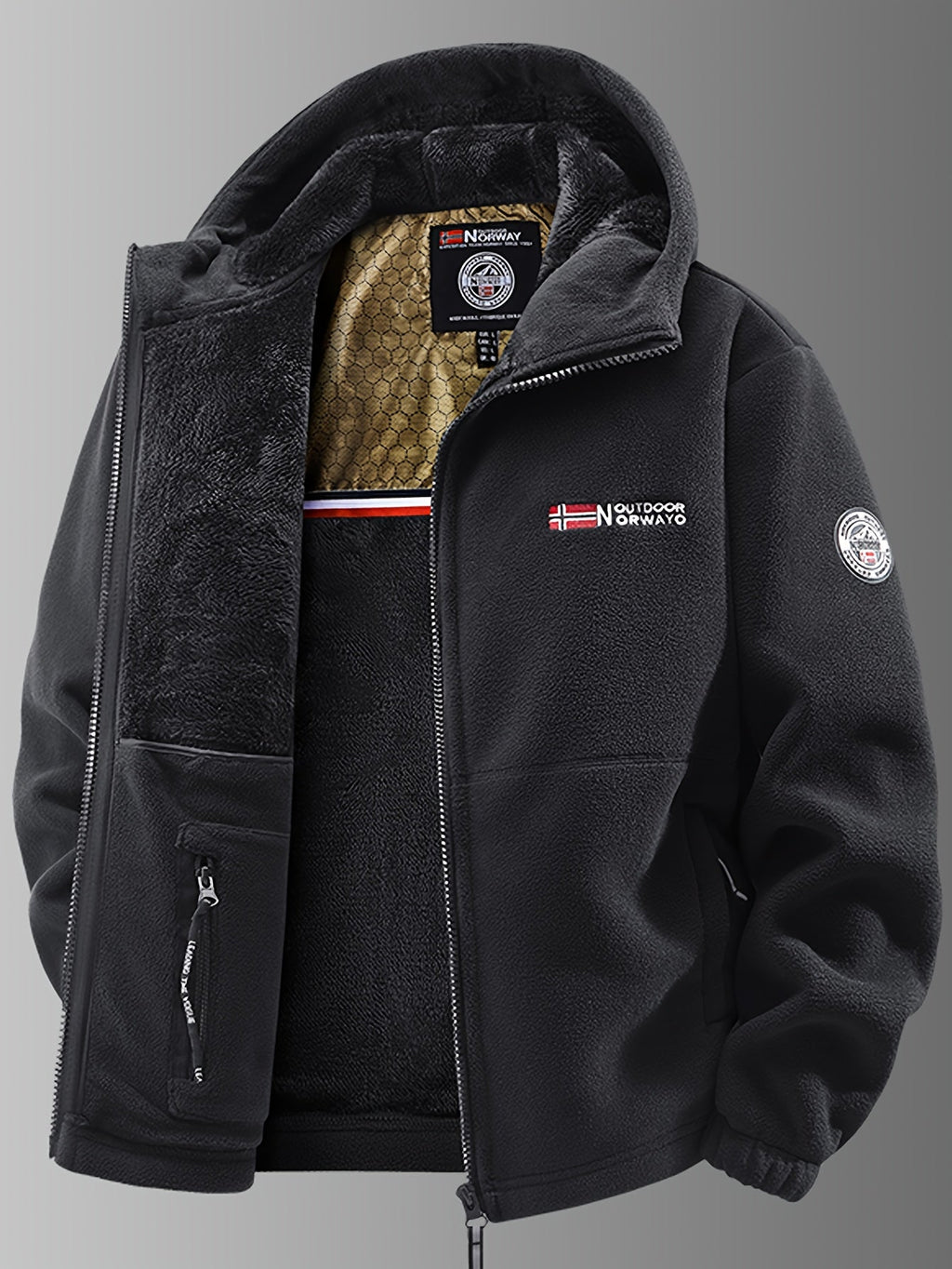 Elegante chaqueta de forro polar térmico