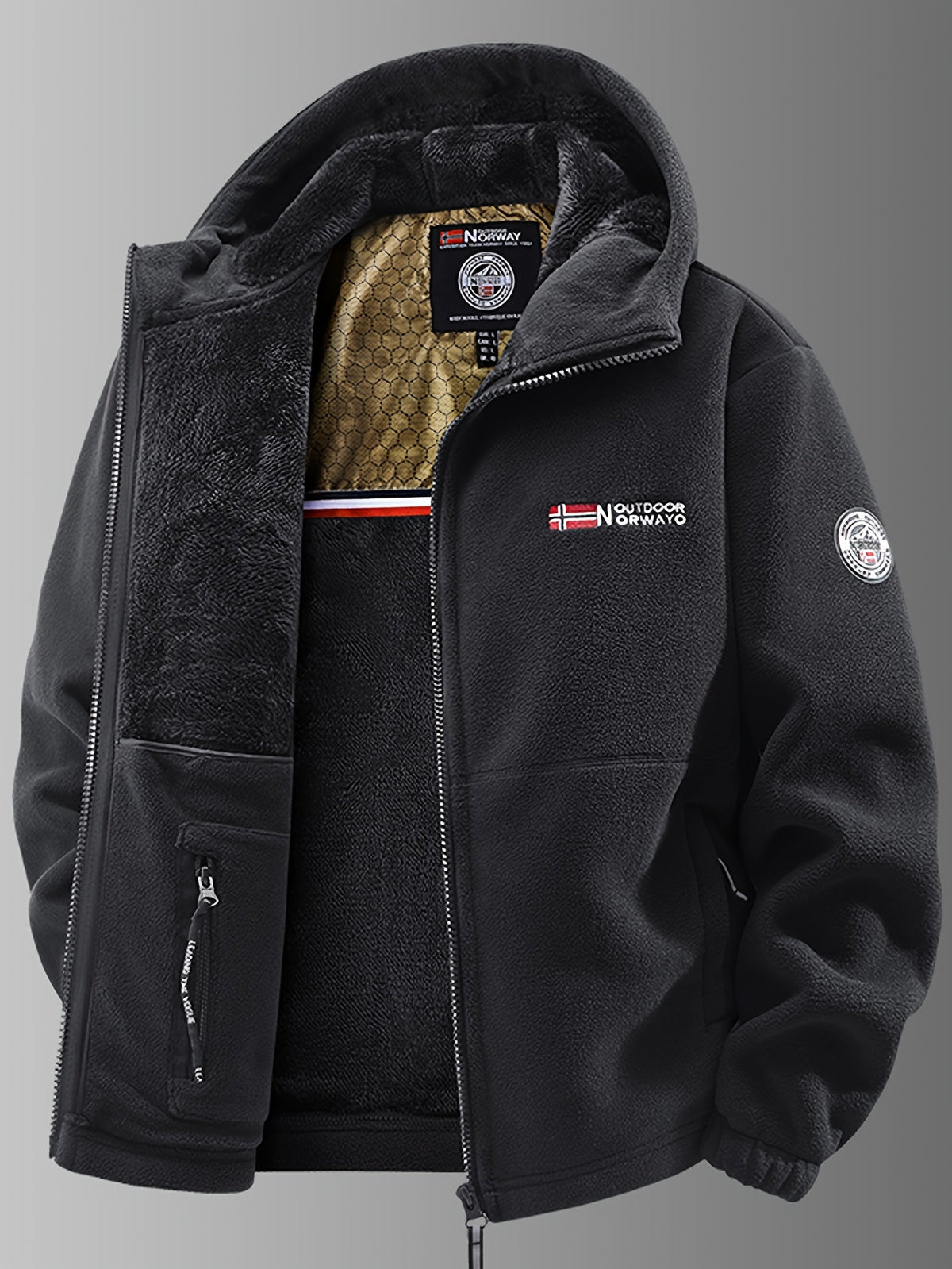 Elegante chaqueta de forro polar térmico
