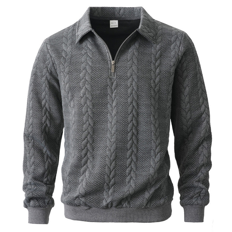 Jersey elegante con estampado y cremallera