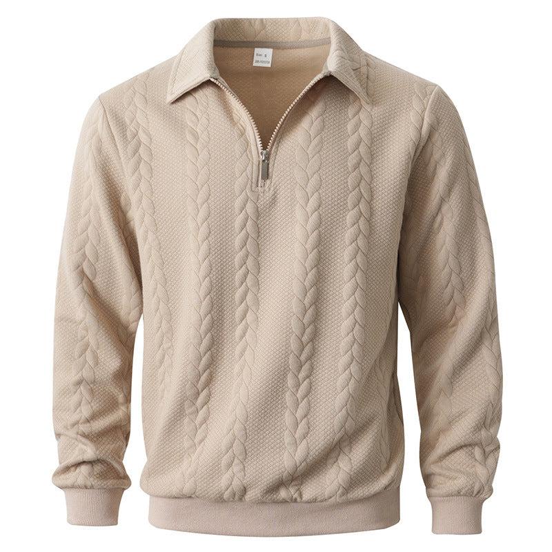 Jersey elegante con estampado y cremallera
