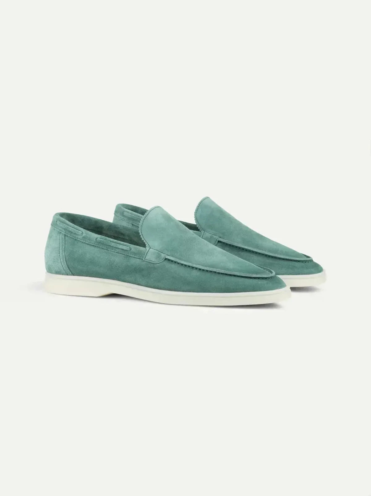 Classico | Mocassino Camoscio — Azzurro Brillante