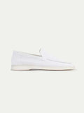Classico | Mocassino Camoscio — Bianco Perla