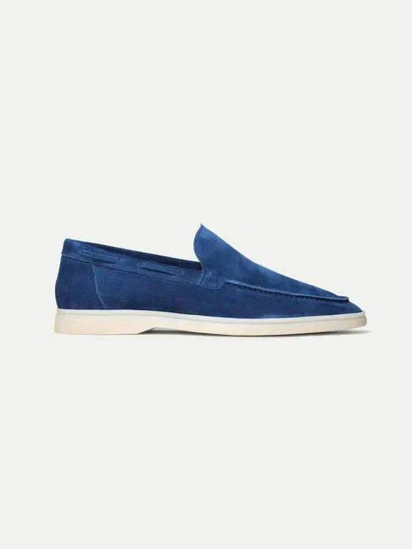 Classico | Mocassino Camoscio — Blu Mirtillo