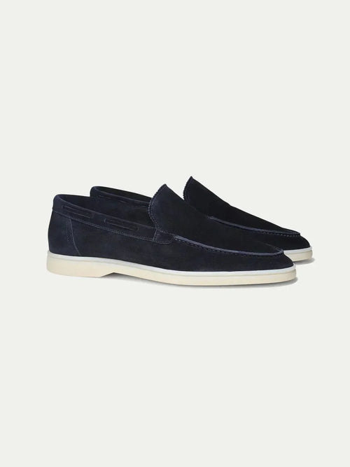 Classico | Mocassino Camoscio — Blu Navy