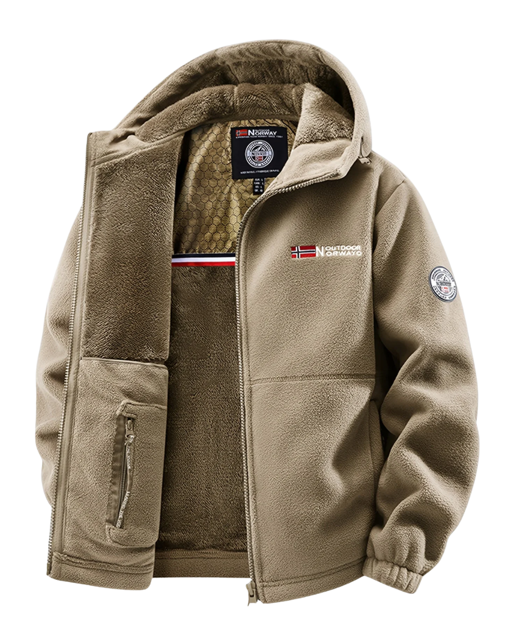 Elegante chaqueta de forro polar térmico