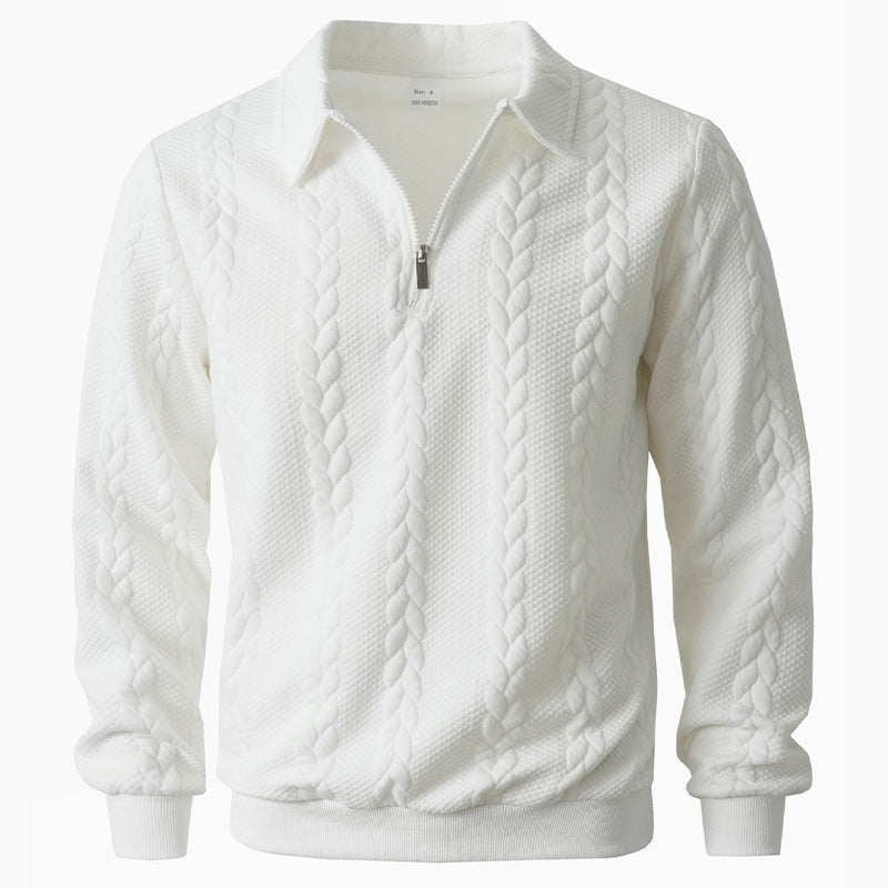 Jersey elegante con estampado y cremallera